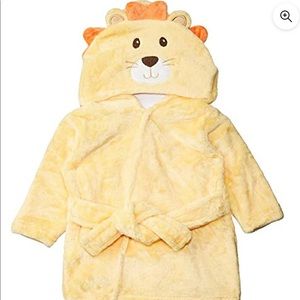 Unisex baby lion bathrobe hooded new without tags